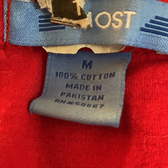 Bright red collared top. - Picture 3 of 3